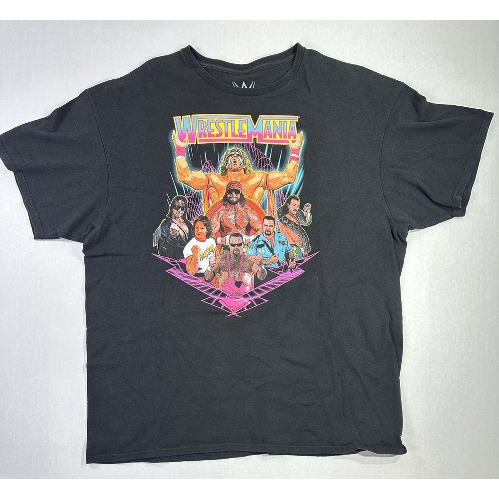 WWE WrestleMania Legends T-Shirt Ultimate Warrior Macho Man Hogan XL
